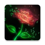 glowing flowers live wallpaper android application logo